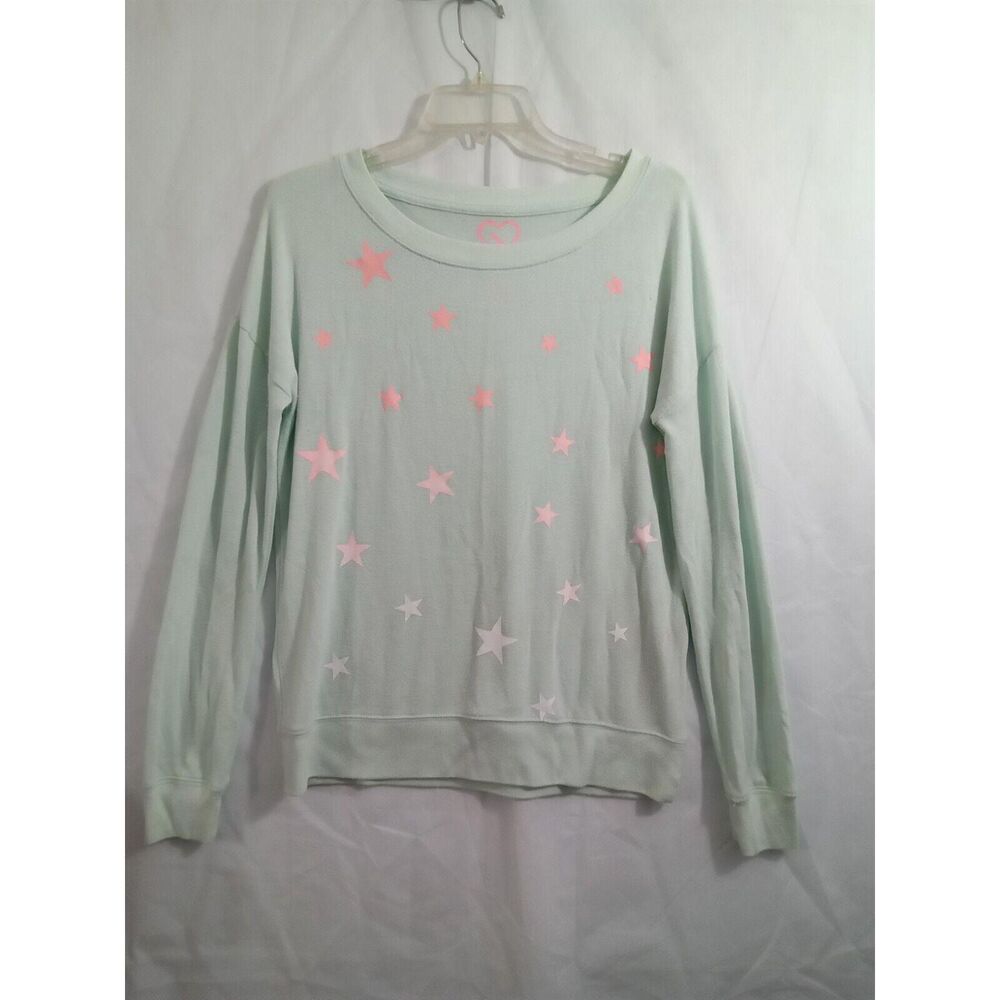 Live Love Dream Mint‎ Star Print Sweatshirt Medium